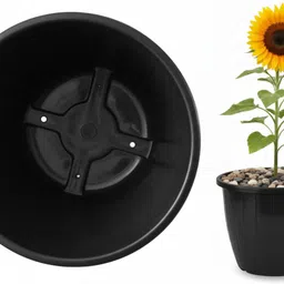 nursery hub Heavy Duty UV treated 10 inch dia. big flower plant pots gamla gardening Plant Container Set image 3