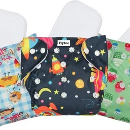byloe Cloth Diapers + Insert Pad, Washable, 100% Absorption, 0 - 3 yrs-picture-15