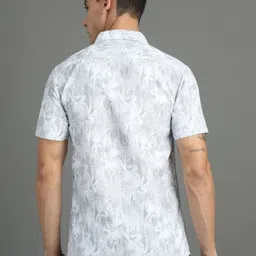 cazzba Men Regular Fit Printed Cut Away Collar Casual Shirt image 2