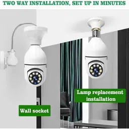 AVOIHS PTZ Bulb Hidden SPY Mobile APP 360°View 4G WiFi Tracking 1080P HD Night Vision Security Camera image 3