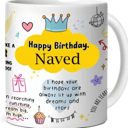 mameta Happy Birthday Naved Name Ceramic Coffee Mug-picture-24