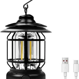 finaro High Capacity Portable Lanterns with Metal Handle and Rechargeable 8 hrs Lantern Emergency Light-picture-13