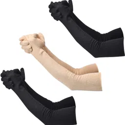 uniqella Women Cotton Long Driving UV Sun Protection Gloves Combo Pack of 1 Pairs Driving Gloves-picture-28