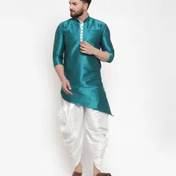 abh lifestyle Men Art Silk Kurta Dhoti Pant Set-picture-12