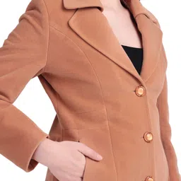 brazo Tweed Solid Coat For Women image 4