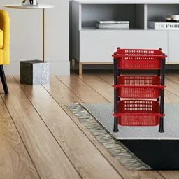 vm bond Plastic Plastic Kitchen Basket Rack Vegetables & Office ,Onion Basket Fruits Plastic Fruit & Vegetable Basket image 2