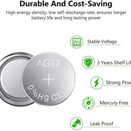 ytm LR44 1.5V Button Cell Alkaline 357A AG13 SR44 Battery image 4