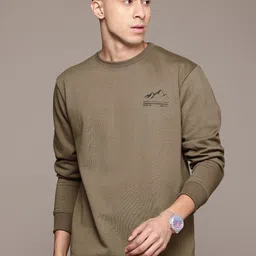 roadster Men Full Sleeve Solid Sweatshirt image 3