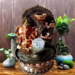 global reach Water Fountain Spinning Crystal Ball for Indoor Use in Home and Workspace Decorative Showpiece - 5 cm image 3