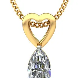 avsar BIS Hallmark AVP640YB 14kt Cubic Zirconia Yellow Gold Pendant image 1