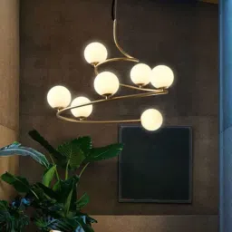 smartway lighting Enthral Gold LED Smart Voice Assist Chandelier image 1