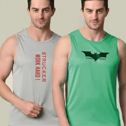 strucker Pack of 2 New Style Men's Cotton Blend Fabric Printed Vest Men Vest-picture-14