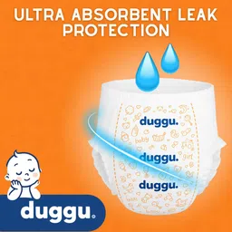 duggu Soft Baby Diaper Pants | 7-12 kg | Up to 10 Hours Absorption | Pack of 5 - M image 5