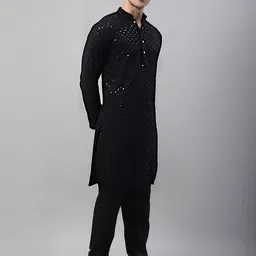 jompers Men Pure Cotton Kurta Churidar Set image 4