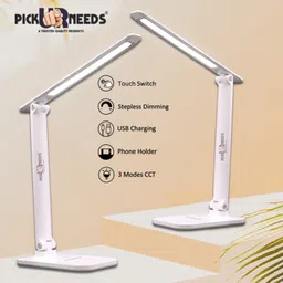 daily needs shop Rechargeable Desk Table Lamp with exclusive touch sensor Lithium Battery Study Lamp image 2