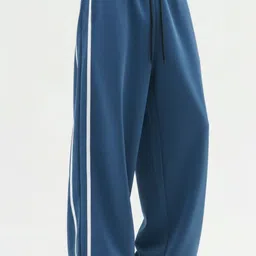 coastal clothier Men Striped Blue Track Pants-picture-25