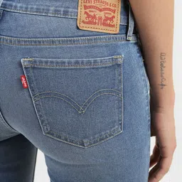 levi's Women Skinny Mid Rise Blue Jeans image 3