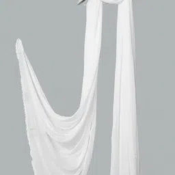 velora Chiffon Solid White Women Dupatta image 2