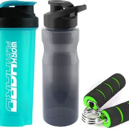 true indian Gym Shaker With Gym Sipper Bottle And Mini Gripper For Mens And Womens. Fitness Accessory Kit Kit-picture-10