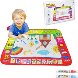 Magic Water Drawing Mat with Rainbow Color Swatches - Aqua Magic Drawing Pad for-image-2