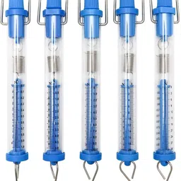 Salco Transparent Spring Balance Hanging Tube Spring Scale Set (1N, 5N, 10N, 20N, 30N) Weighing Scale image 1
