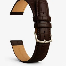 RStraps 20mm Premium Dark Brown Croc Pattern Leather Watch Strap for Premium Watches 20 mm Genuine Leather Watch Strap image 2