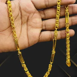 rkb sales 1gm gold plated High Quality Indian Polished chain “20” Inch for men Gold-plated Plated Alloy Chain-picture-31