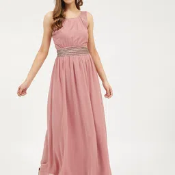 harpa Women A-line Pink Maxi/Full Length Dress-picture-32