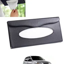 msnp Universal Leatherite Rectangle Black Tissue Box For Car/office/Home-316 Vehicle Tissue Dispenser-picture-33