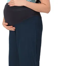 mama & bebe Women Flared Blue Viscose Rayon Trousers image 3