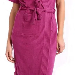 feelblue Magenta Free Size Bath Robe-picture-11