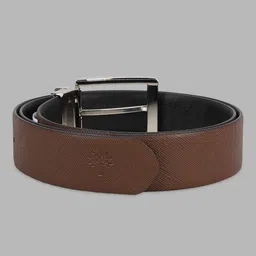 woodland Men Casual Black Genuine Leather Reversible Belt image 5