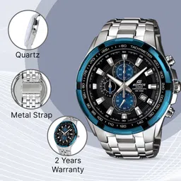 casio Edifice EF-539D-1A2VUDF Black Dial Silver Stainless Steel Band Analog Watch - For Men ED462 image 3