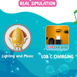 joy junction Dancing Squid Baby Toy, Crawling Toy, Rechargeable Magic Music & LED Octopus image 4