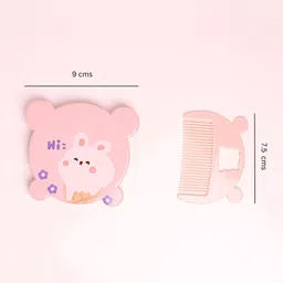 the little lookers Comb and Mirror Set with Soft Bristles & Rounded Tips for Babies/Kids/Toddlers image 4