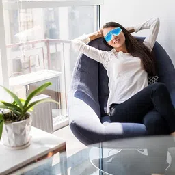 thriftkart 2Pcs Aqua Cooling Gel Relaxing Eye Mask for Dark Circles, Dry Eyes, Cooling Eyes, Pain Relief, Redness, Eye Patches, Sleeping Cool Pad Suitable for All Family Members image 2