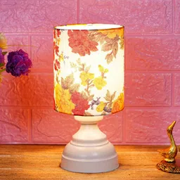 Multicolour Shade Table Lamp With Metal Base By Foziq image 1