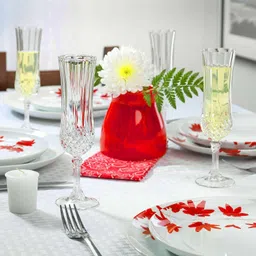 mairatrends (Pack of 2) Crystal Long Champagne Glass 200 ml Flute Red Wine, Cut Wine Glasses Set of 2 Glass Champagne Glass image 2