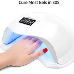 thr3e strokes Professional Intelligent 48w 24 LEDs Automatic Sensor LED UV Nail Dryer Nail Curing Nail Art Lamp Manicure Pedicure Tool Nail Polish Dryer image 2