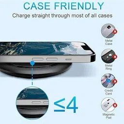 X88 Pro Round Wireless Charger – Fast Charging Pad for All Qi-Enabled Devices Charging Pad image 5