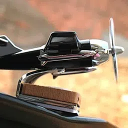 swashtkon Turbo Aeroplane Glider Design Working On Solar Power Car | Solar Plane With Fragrance For Car (Silver) Air Purifier image 3