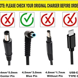 Lapower H|P Laptop charger (Blue Pin) 3.33A 65W Adapter(Power Cord Included) 65 W Adapter image 3