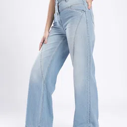 glitchez Women High Rise Blue Jeans image 2