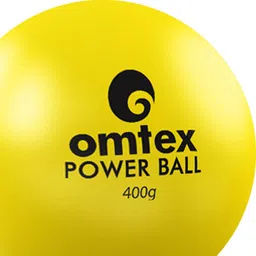 omtex Weighted Powered Balls 400 g for Hitting, Batting and Pitching Training - Yellow Cricket Rubber Ball image 3