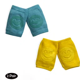 febvibe Set of 2 Pairs Smiley Baby Knee Pads,Baby Safety Leg,Elbow Safety Protector Yellow Baby Knee Pads-picture-25