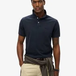 superdry Textured Pique Short-Sleeve Polo T-Shirt-picture-44