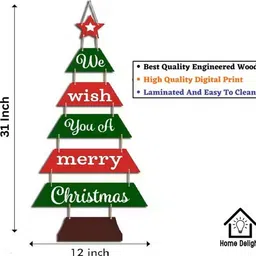 mahi craft Merry Christmas Printed Wall Hanging/Door Hanging For Home Office Gift Item image 4