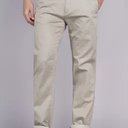 killer Men Slim Fit Beige Cotton Blend Trousers-picture-27