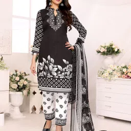 yashika Unstitched Crepe Salwar Suit Material Floral Print image 1