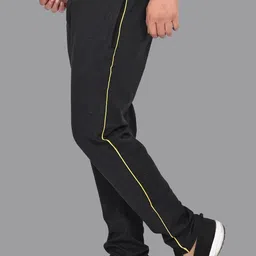skwardrobe Pack of 2 Men Solid Black, Blue Track Pants image 3